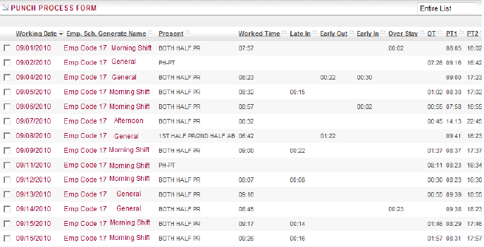 time attendance